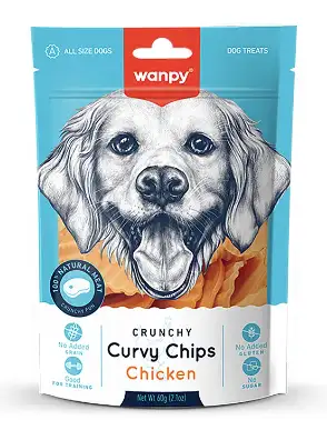 Купить wanpy dog лакомство для собак «хрустящие чипсы» из курицы