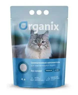 Organix наполнитель впитывающий силикагелевый для чувствительных кошек, без запаха