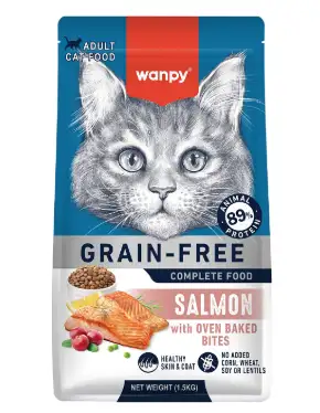 Wanpy Cat сухой корм для взрослых кошек с лососем
