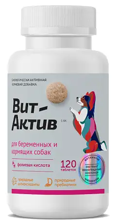 Купить Вит-Актив мультикомпонентная кормовая добавка для беременных и кормящих собак