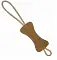 BOW WOW игрушка для собак кожаная косточка бежевая